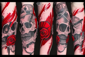 bloody letter X tattoo idea