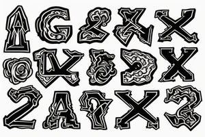 Letter X tattoo idea
