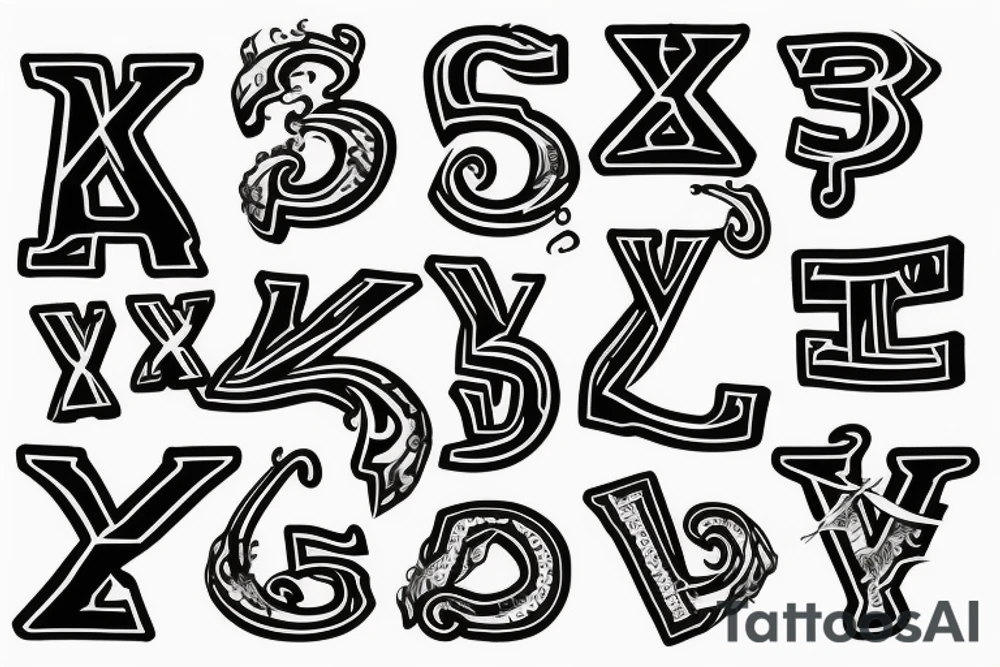 Letter X tattoo idea