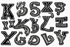 Letter X tattoo idea