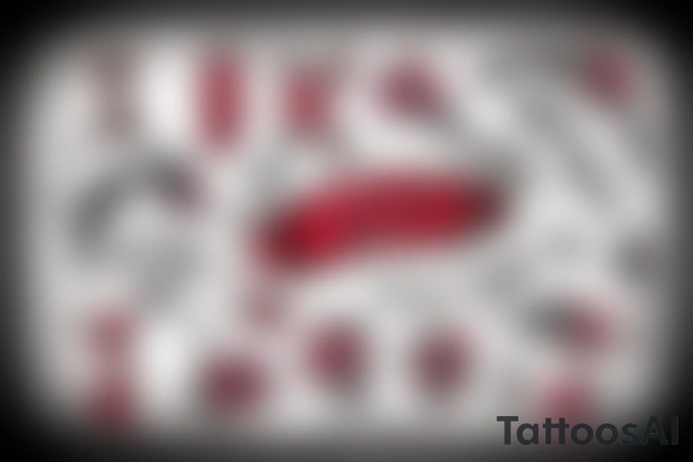 Letter X with blood tattoo idea