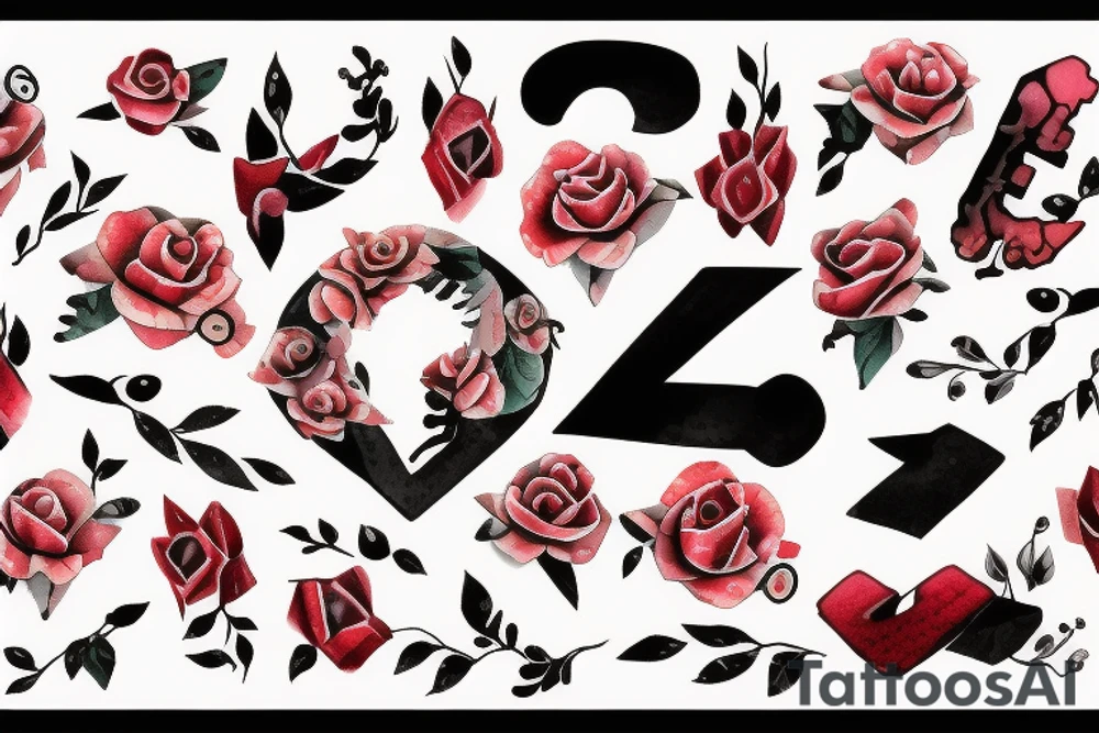 a thin letter X covered with blood tattoo idea