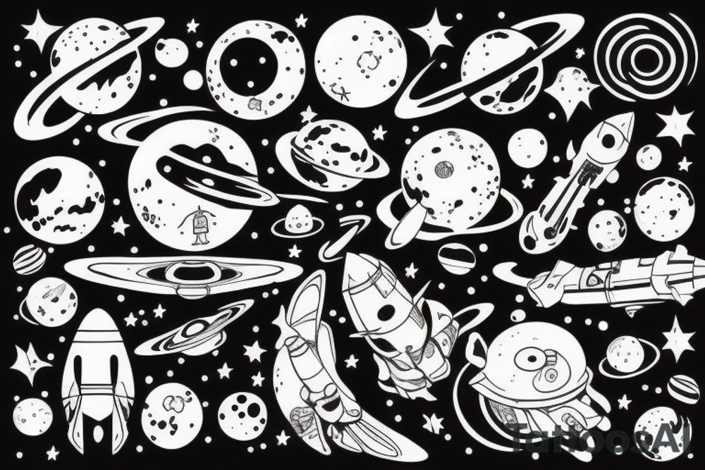 space, universe tattoo idea