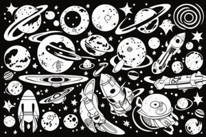space, universe tattoo idea