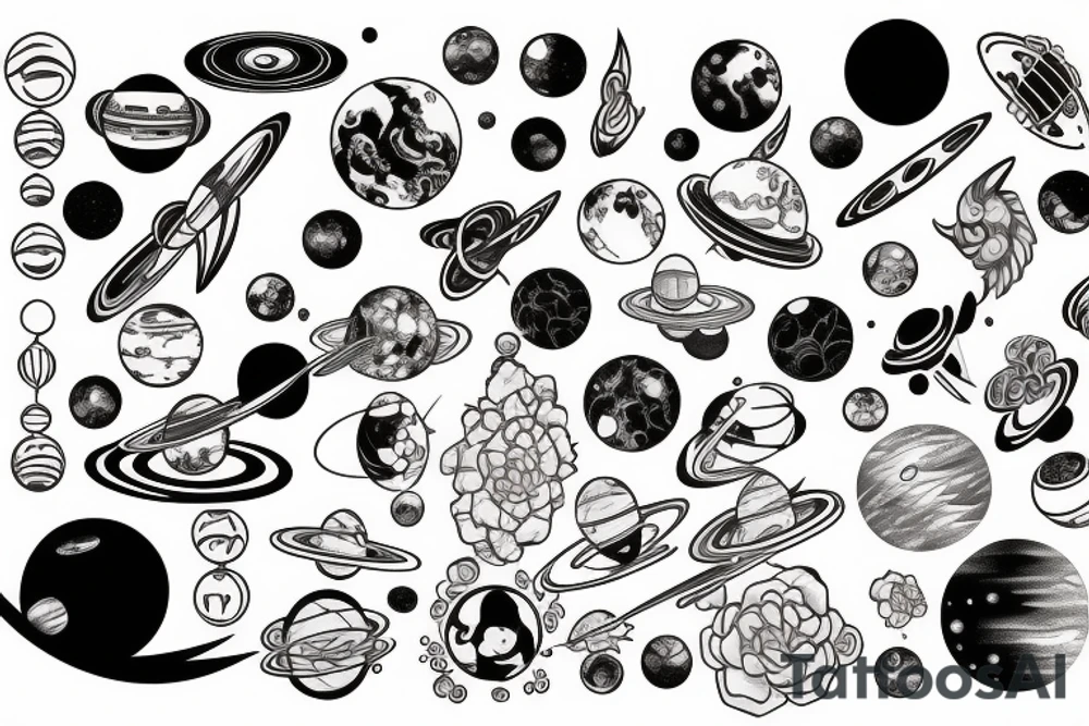 space, universe tattoo idea
