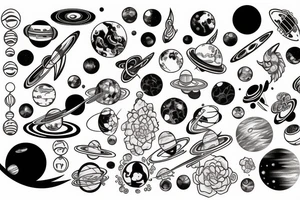 space, universe tattoo idea