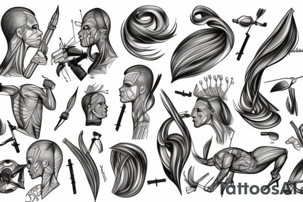 Musculature tattoo idea