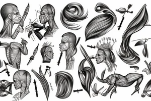 Musculature tattoo idea