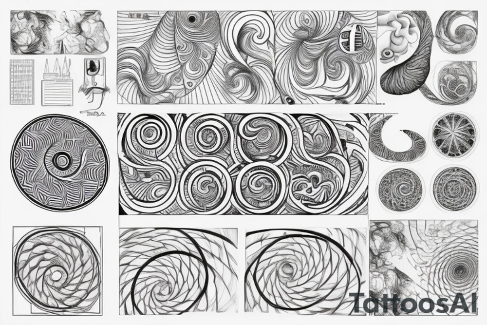 1.6180339, Fibonacci, phi, geometric, spiral, golden ratio, math tattoo idea