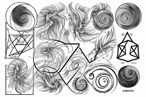 1.6180339, Fibonacci, phi, geometric shapes, spiral, golden ratio, math tattoo idea