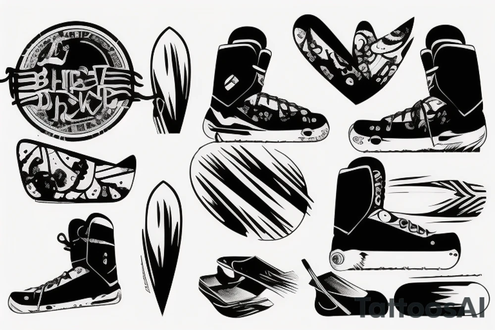 snowboard tattoo idea