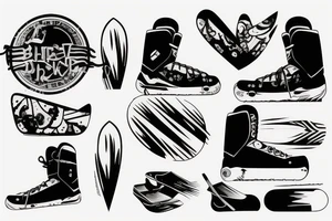 snowboard tattoo idea