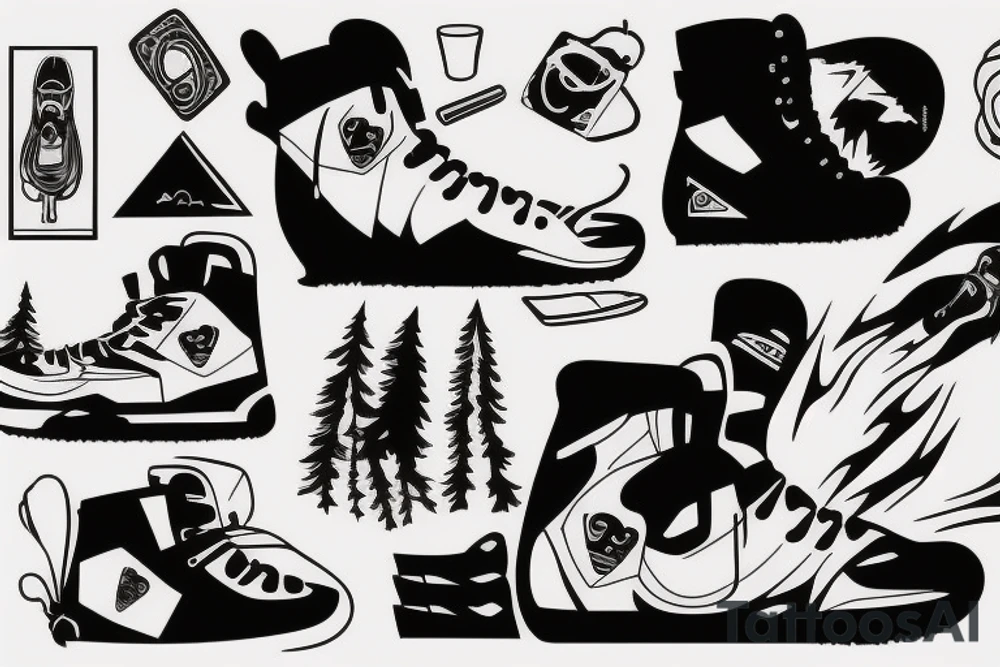 snowboard tattoo idea
