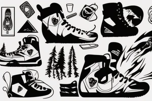 snowboard tattoo idea