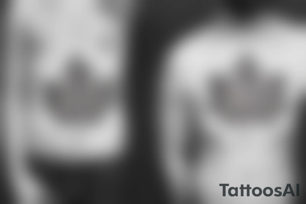 boy holding maple leaf tattoo idea