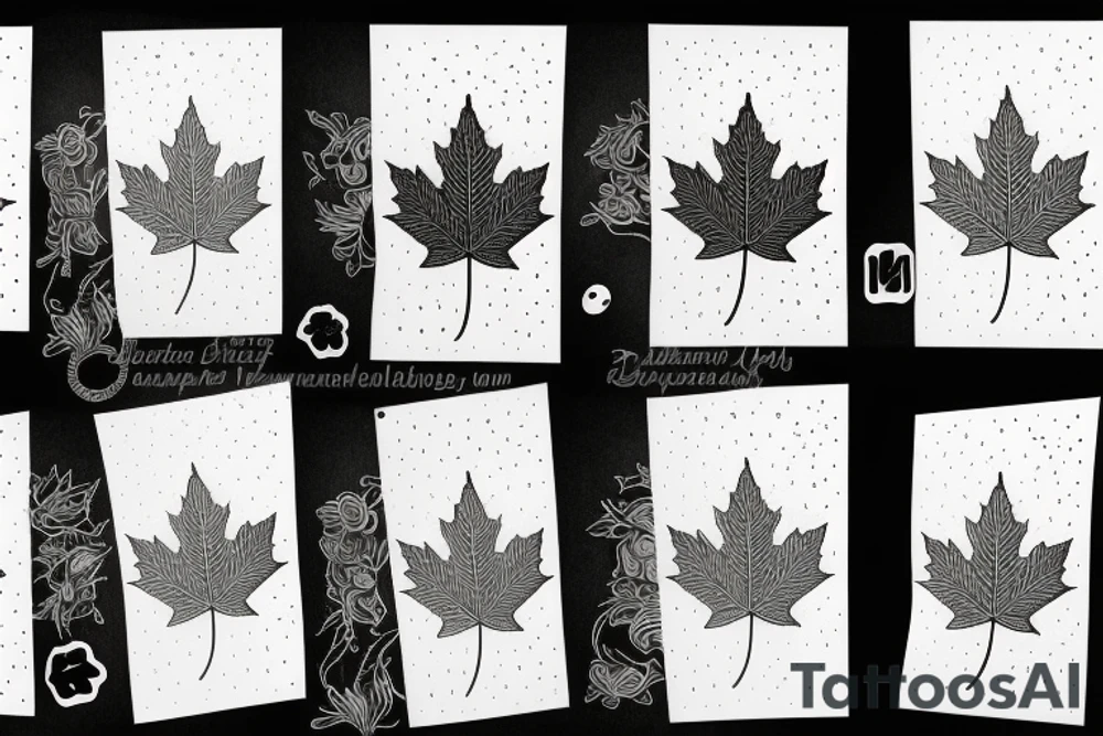 maple leaf tattoo idea