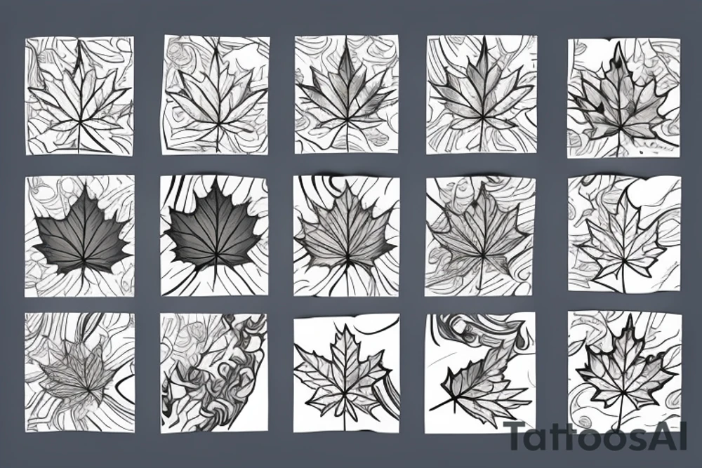 maple leaf tattoo idea
