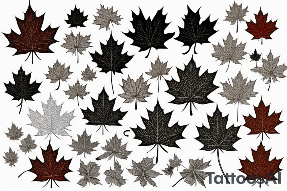 maple leaf tattoo idea