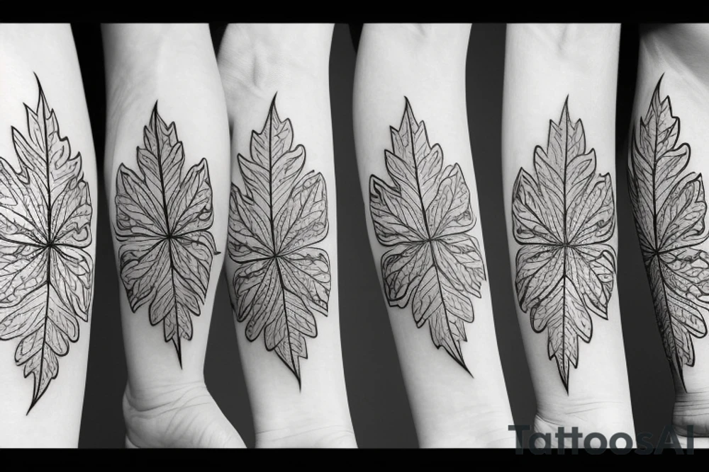 maple leaf tattoo idea