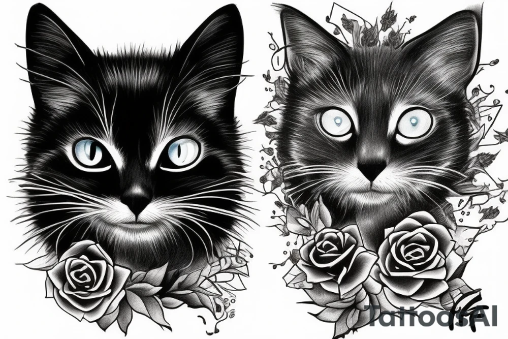 black cat tattoo idea