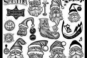 santa tattoo idea