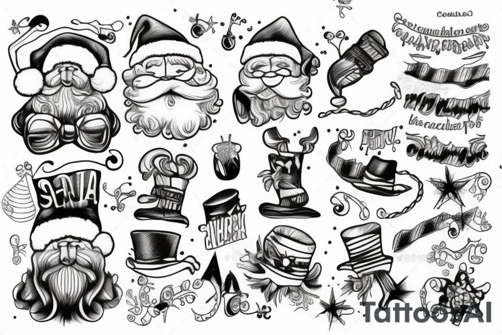 santa tattoo idea