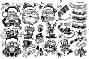 santa tattoo idea