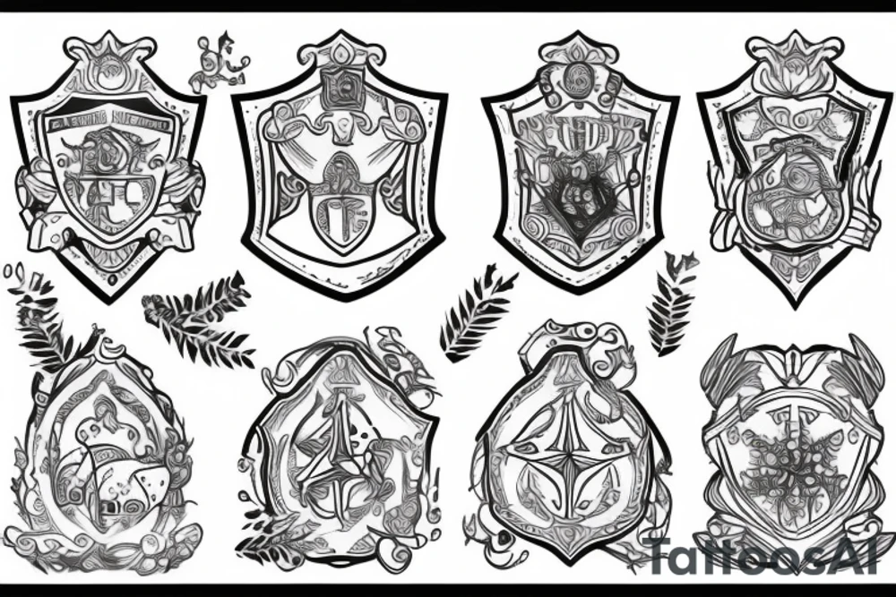 shield with Santa tattoo idea