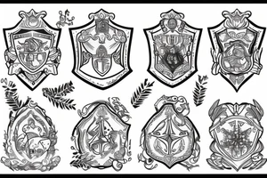 shield with Santa tattoo idea