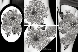 Floral intricate tattoo idea