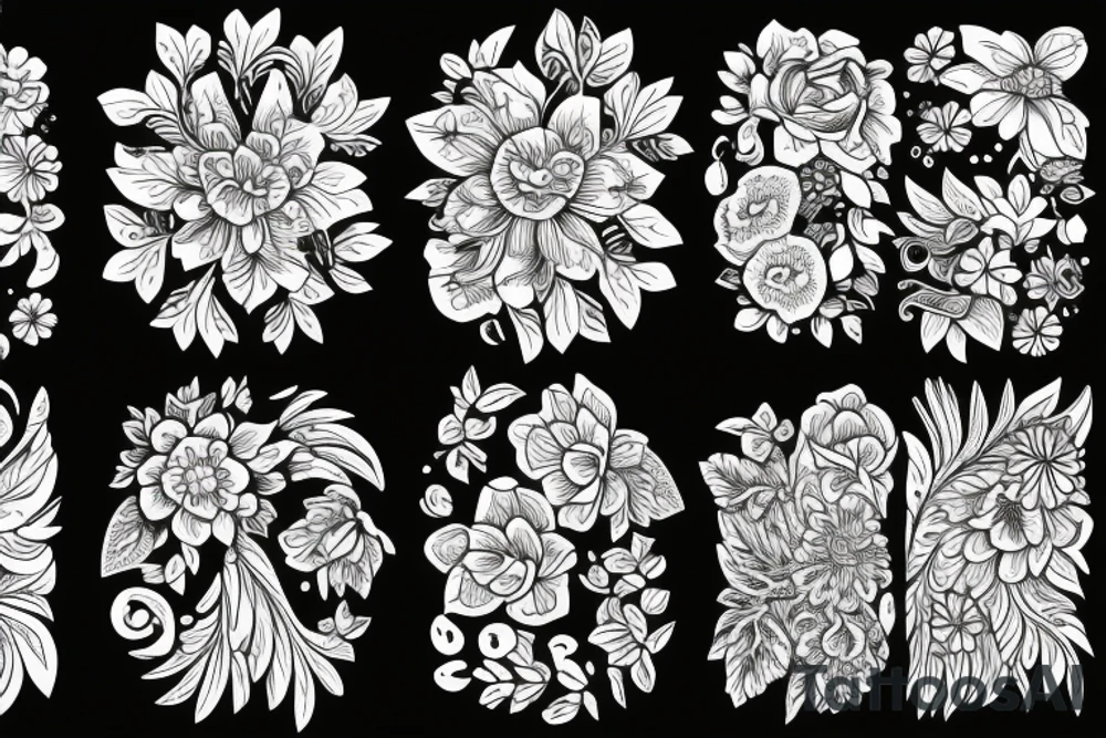Floral intricate tattoo idea