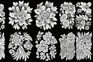 Floral intricate tattoo idea
