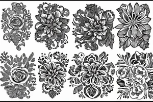 Floral intricate tattoo idea