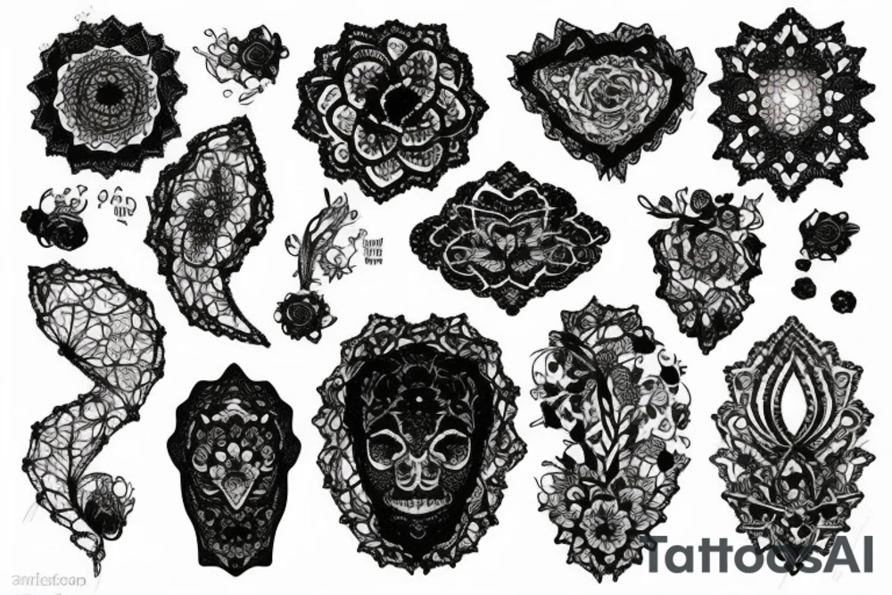 Lace black tattoo idea