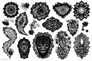 Lace black tattoo idea