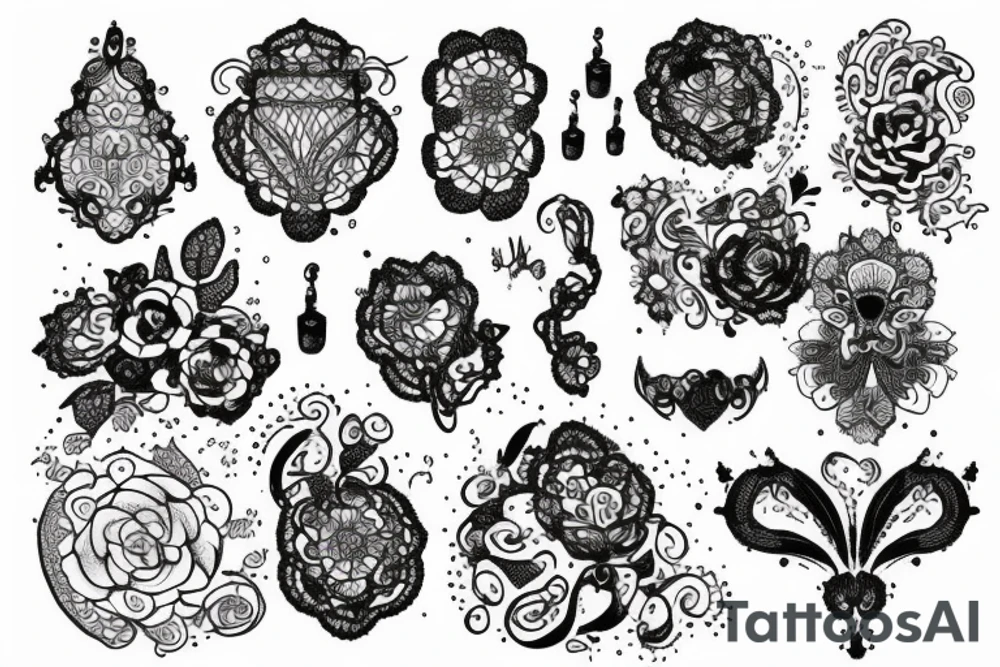 Lace black tattoo idea