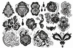 Lace black tattoo idea