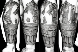 Pawn chess piece looking in mirror at King chess piece tattoo idea