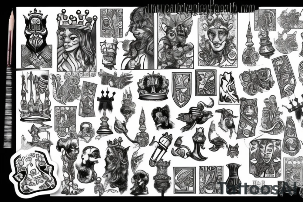 King chess poece tattoo idea