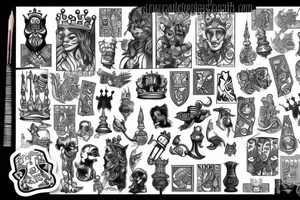 King chess poece tattoo idea