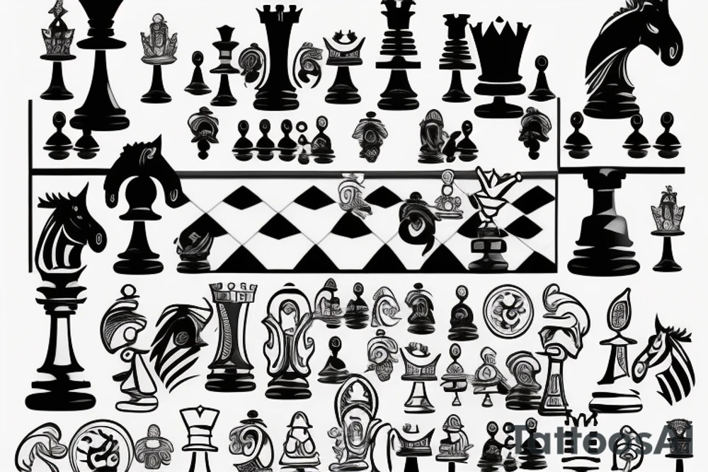 King chess poece tattoo idea