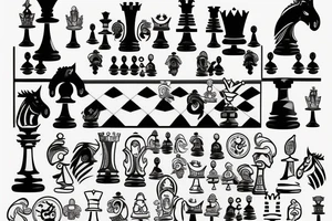King chess poece tattoo idea