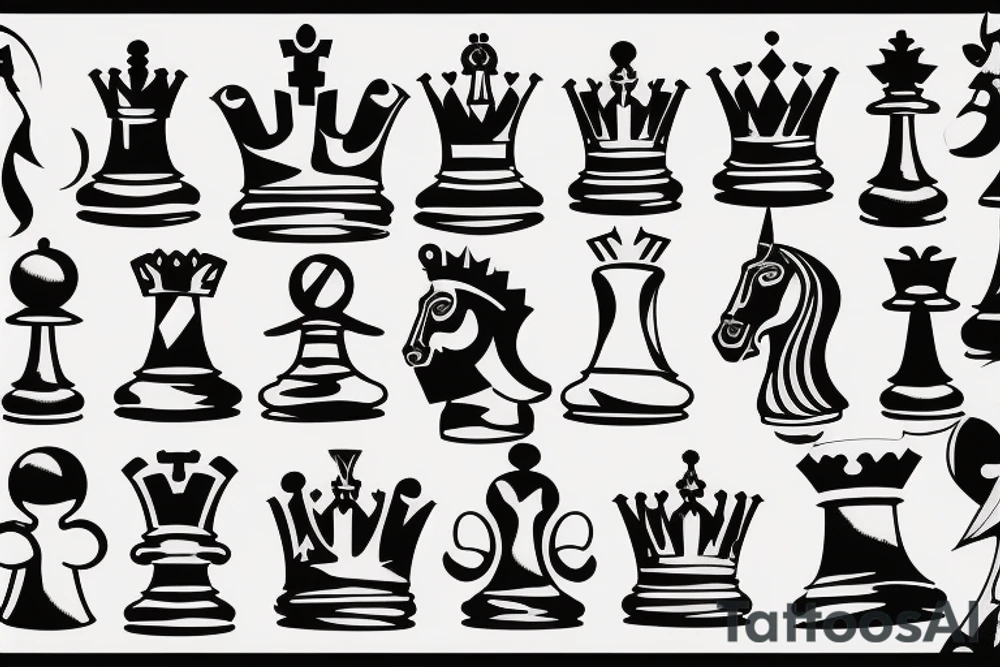 King chess piece tattoo idea