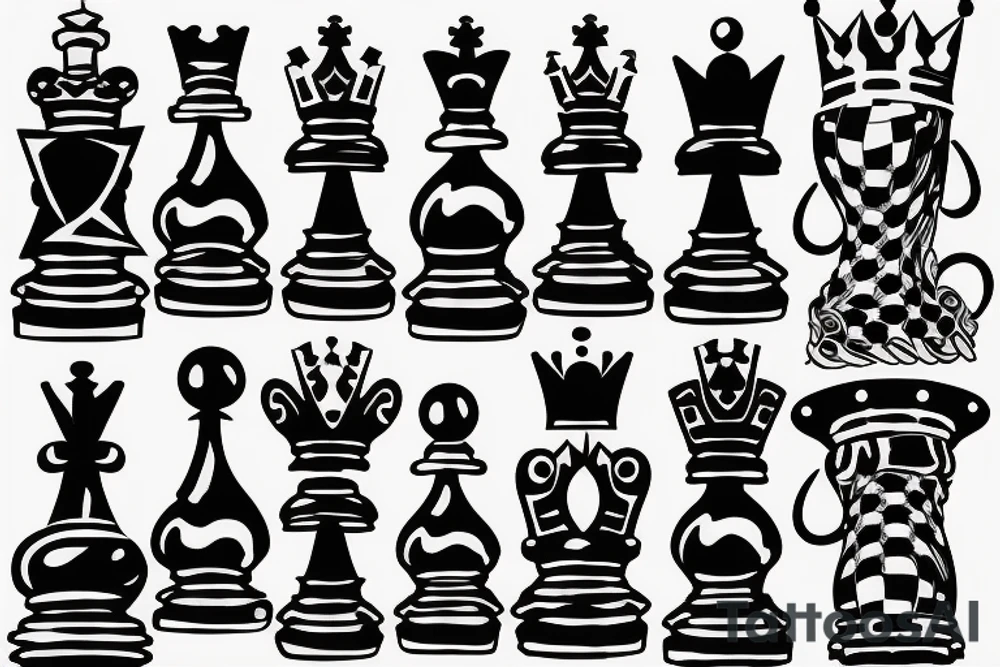 King chess piece tattoo idea
