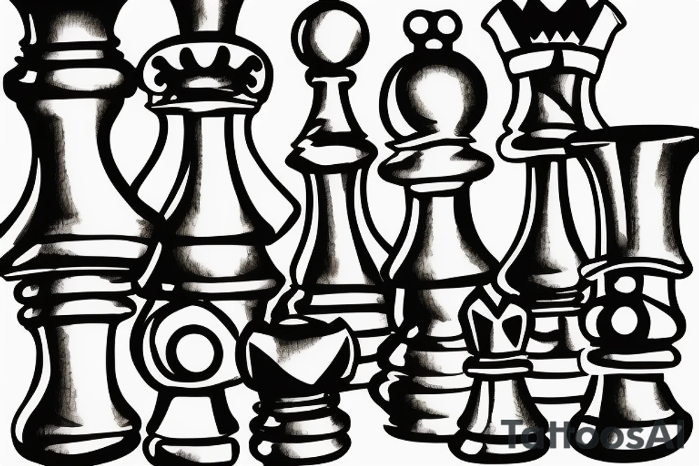 King chess piece tattoo idea