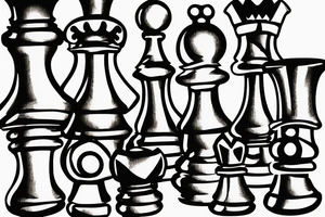 King chess piece tattoo idea