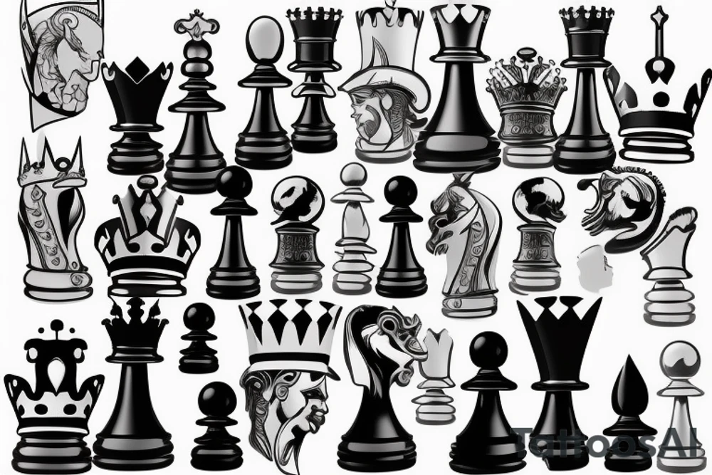King chess piece tattoo idea