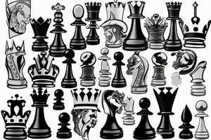 King chess piece tattoo idea
