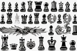 King chess piece tattoo idea