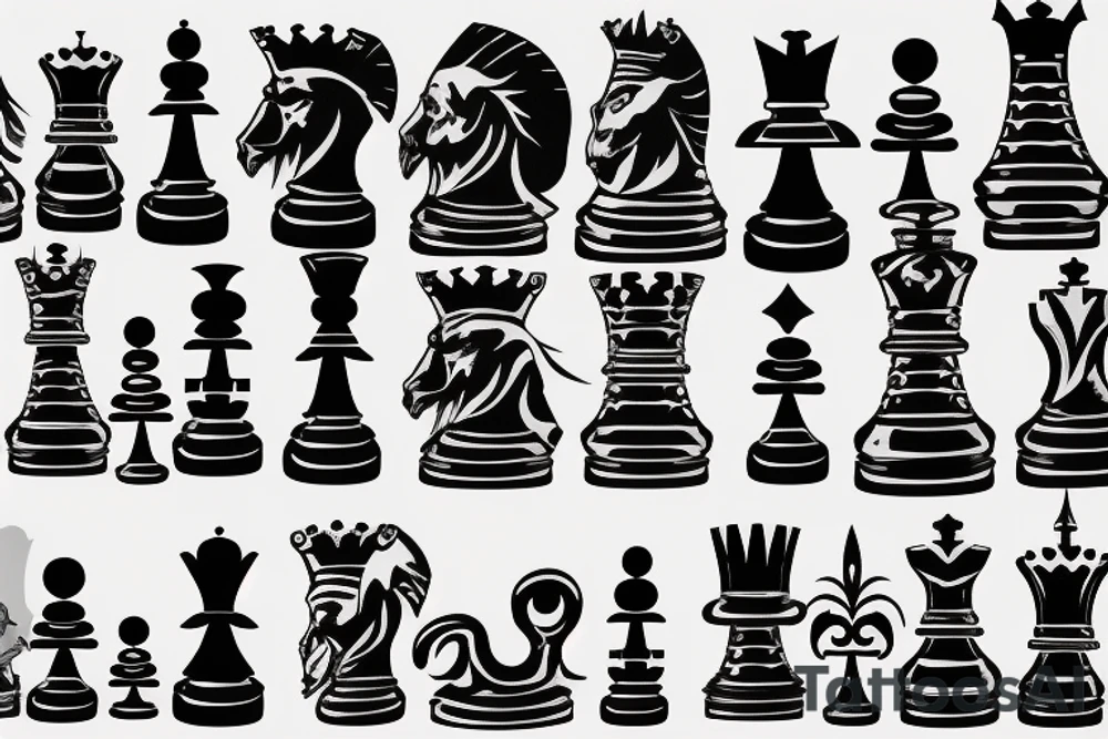 King chess piece tattoo idea